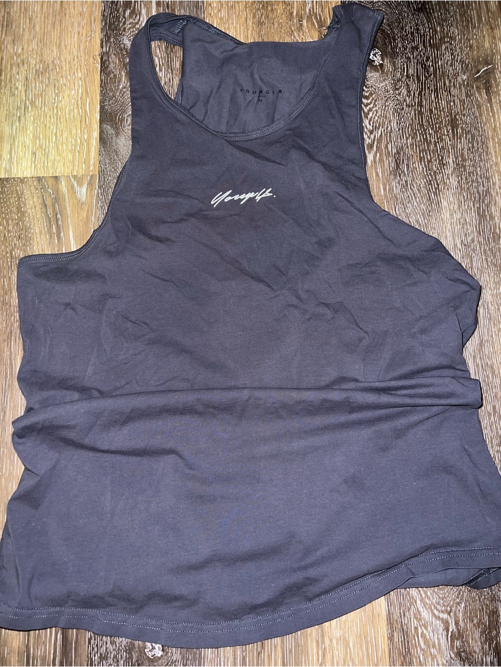 YoungLA Black Men's Racerback Tank Top